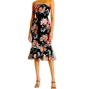 Same Edelman vintage floral embroidered mermaid dress NWT SIZE 2